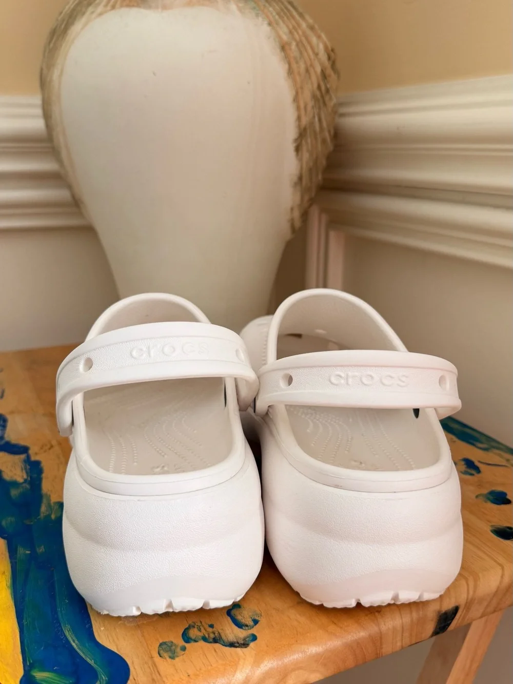 Crocs Classic Platform Clog White Women's Size 10